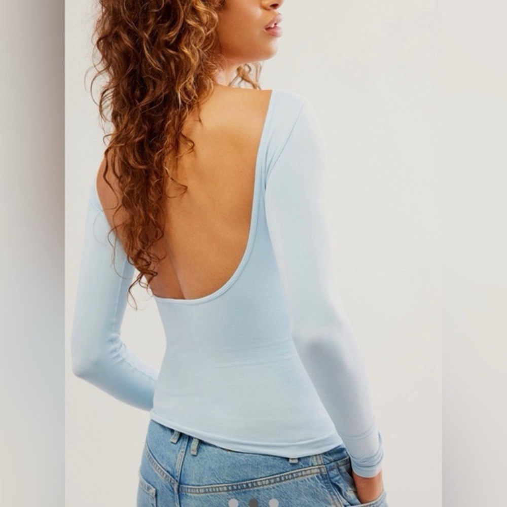 Free People Low-Back Seamless Long Sleeve